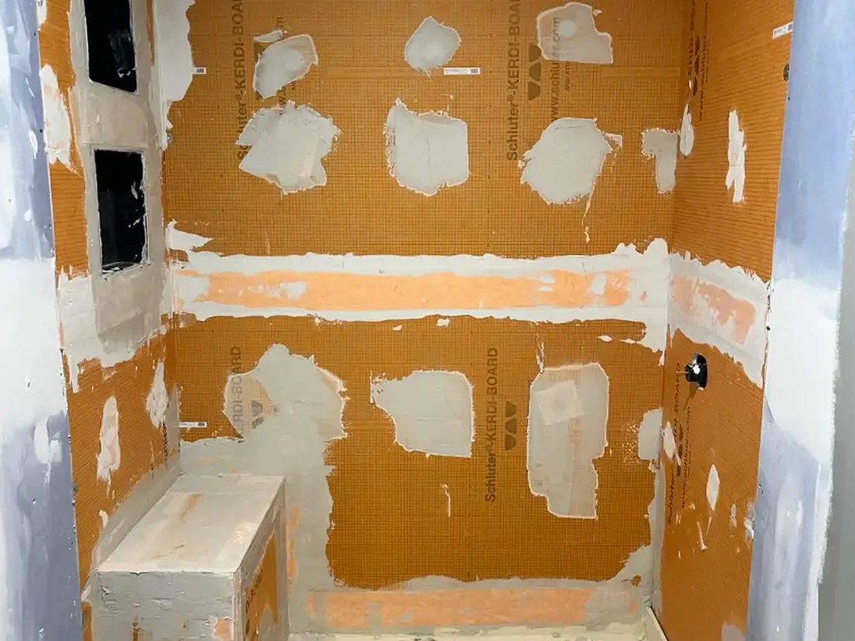 Custom Tile Shower Build — before